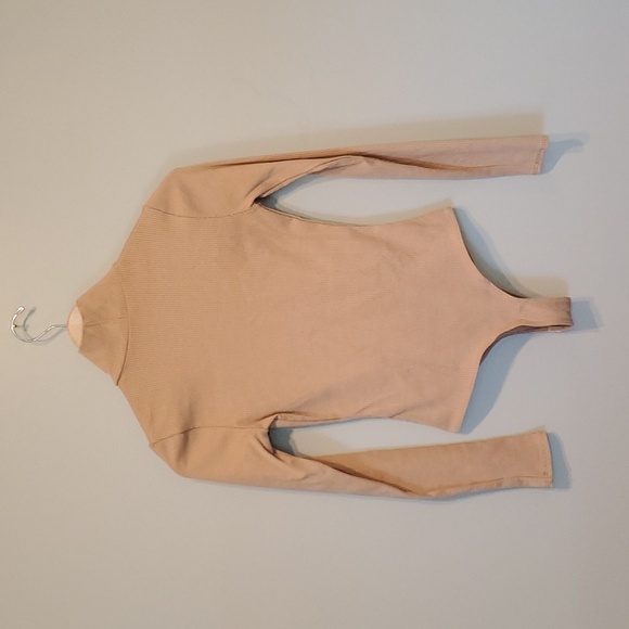 NEW Lulus Womens Mock Neck Comfort Ribbed Bodysuit Top sz S - Picture 4 of 10